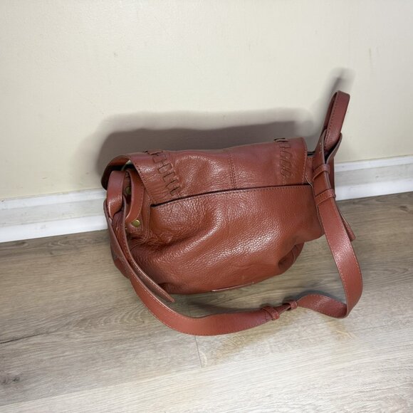 Lucky Brand Brown Boho Fold Over Crossbody Purse - Picture 3 of 7